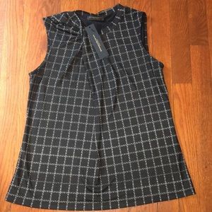 Black striped blouse/vest